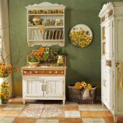 Мойка и сушка для посуды в стиле кантри