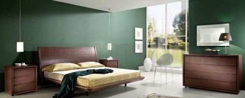 Изящный набор для спальни Mercantini в темном дубе