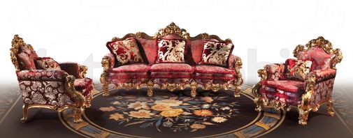 Яркая мягкая мебель с богатой отделкой