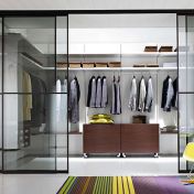 Гардеробная с прозрачными дверями Mercantini