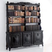 Книжный шкаф с открытыми отделами для хранения книг