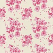 Ткань с рисунком цветов Mandarin Flowers коллекции