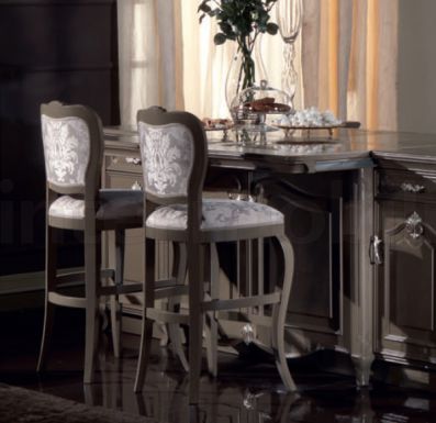 Барный стул с высокой спинкой