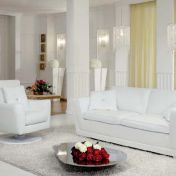 Белоснежный мягкий набор для гостиной.