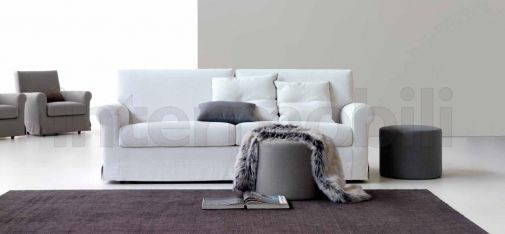 Белый диван-кровать