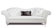 Белый кожаный диван SHAGGY