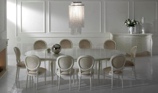 Белый стол Nobility для столовой комнаты.