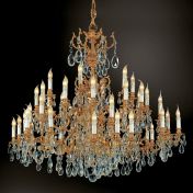 Большая хрустальная люстра для гостиной