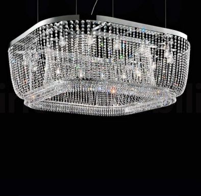 Большая прямоугольная люстра