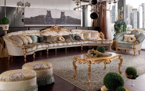 Большой диван и кофейный столик от Morello Gian Paolo.