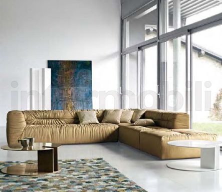 Диван Nuvola угловой с пуфом