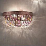 Бра из цветных кристаллов