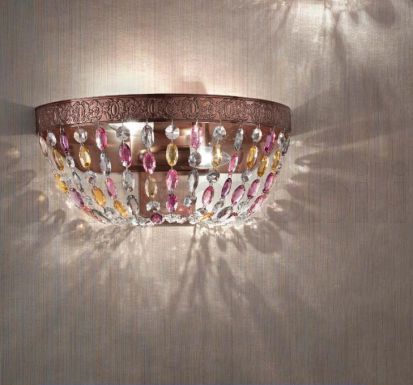 Бра из цветных кристаллов