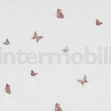 Butterfly Motif Embroidered Dupion