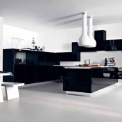 Кухня Ariel черно-белая