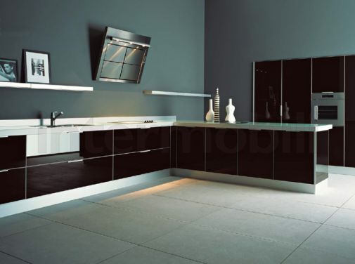 Кухня Luce черный глянец