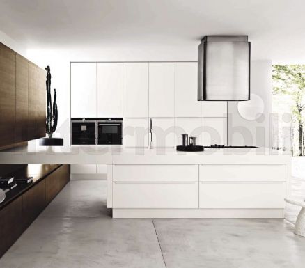 Кухня Lucrezia белый шелк