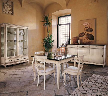 Черно-белый комплект для столовой из коллекции Verona