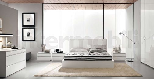 Черно-белый комплект для спальни FORMAT