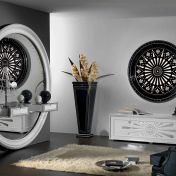 Чёрно-белая композиция с огромным зеркалом коллекции CLASSIC