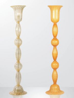 Цветные стеклянные торшеры