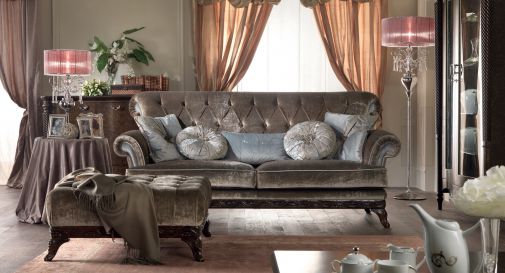 Диван и большой пуф из коллекции LEVI