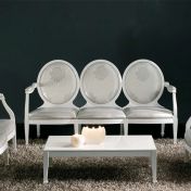 Диваны и кресло LUNA LARGE с медальонными спинками