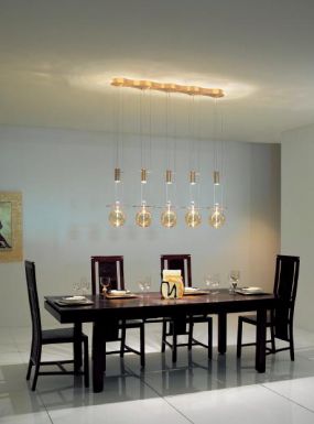 Длинная подвесная люстра