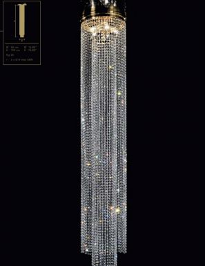 Длинный потолочный светильник с подвесками