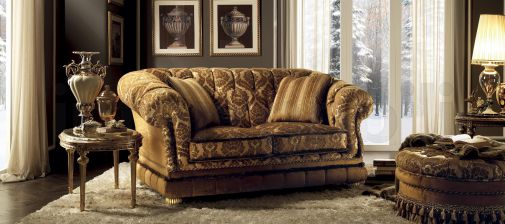 Двухместный диван и пуф Impero