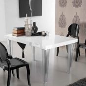 Обеденный стол TESEO с прозрачными ножками