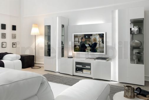 Функциональная стенка для гостиной комнаты