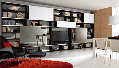 Функциональная стенка для гостиной из коллекции NESTOS