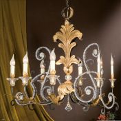 Подвесная люстра с декором кристаллами