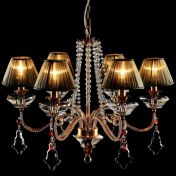 Люстра с золотистыми плафонами