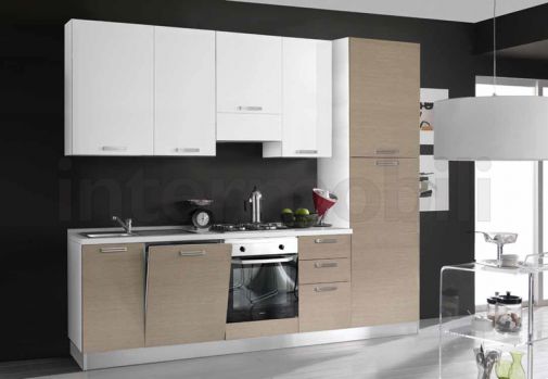 Кухня карамельно-белая