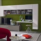 Стенка для гостиной с «кабинетом»