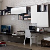 Стенка для гостиной с рабочим столом