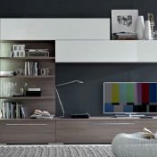 Стенка для гостиной темно-серый вяз