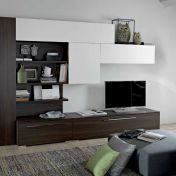 Стенка для гостиной темный вяз