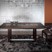 Изящный обеденный раздвижной стол из экзотического Зебрано