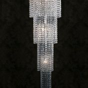 Люстра из цепочек с квадратными кристаллами