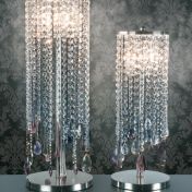 Настольная лампа с абажуром из кристаллов