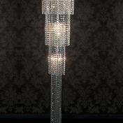 Торшер с цепочками из хрусталя