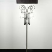 Торшер с черным абажуром