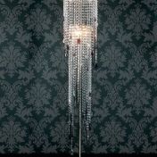 Торшер с каскадом аметистовых кристаллов