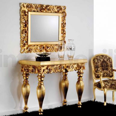 Классическая консоль, кресло и зеркало для гостиной