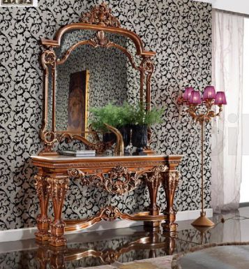 Классическая консоль с зеркалом для гостиной комнаты.