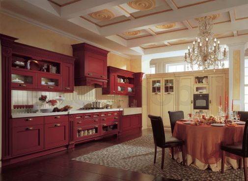 Классическая кухня в лакированной отделке из коллекции Opera