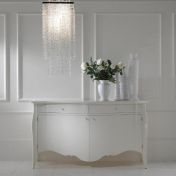 Классический белый комод для столовой.